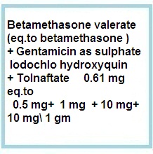 Topical antimicrobial +corticosteroid